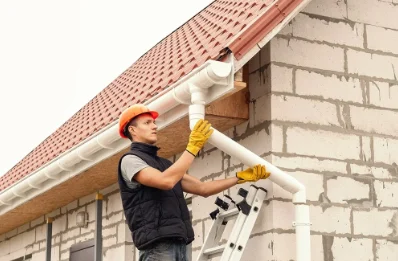 Pose et remplacement de gouttières à Kappelen